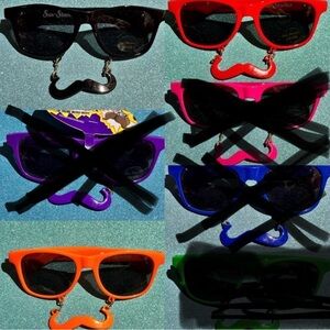 Fun Shades,Sun Stache Novelty Sunglasses Variety Of Colors and Designs Available